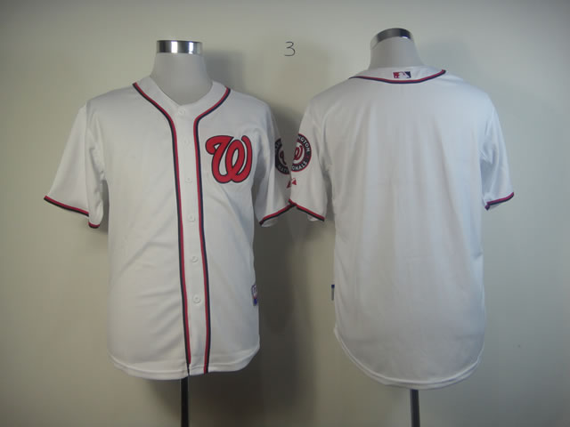 Men Washington Nationals Blank White MLB Jerseys